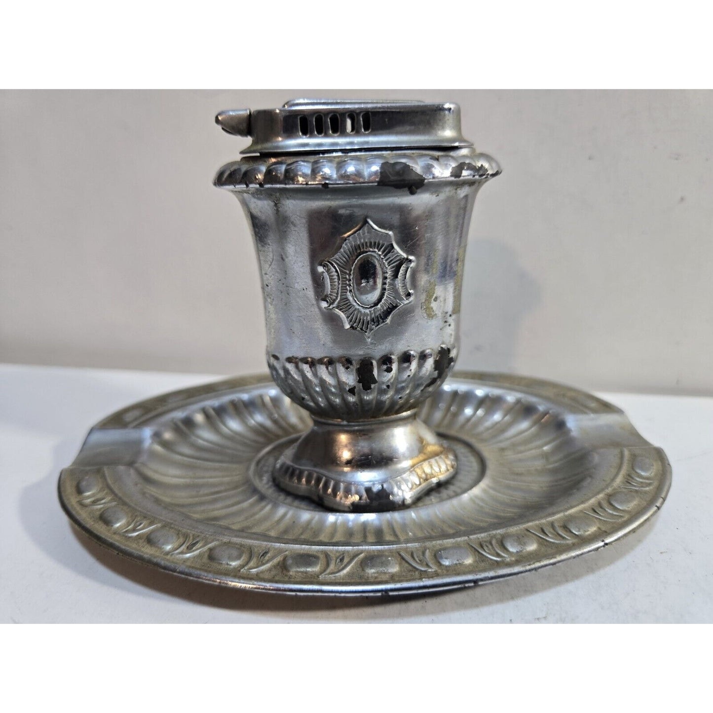 Working Vintage Table Lighter & Ashtray Set / Occupied Japan 7610/40