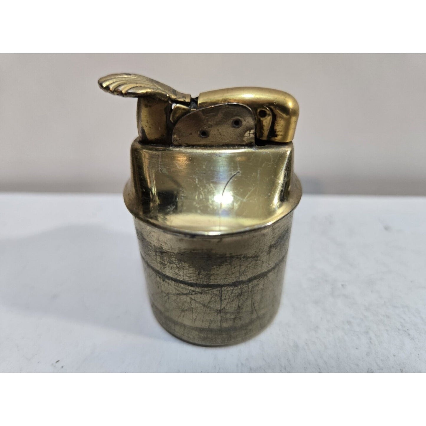 Vintage Working EVANS Brass Table Lighter INSERT Fits 1 1/2" Round Base 7120/22