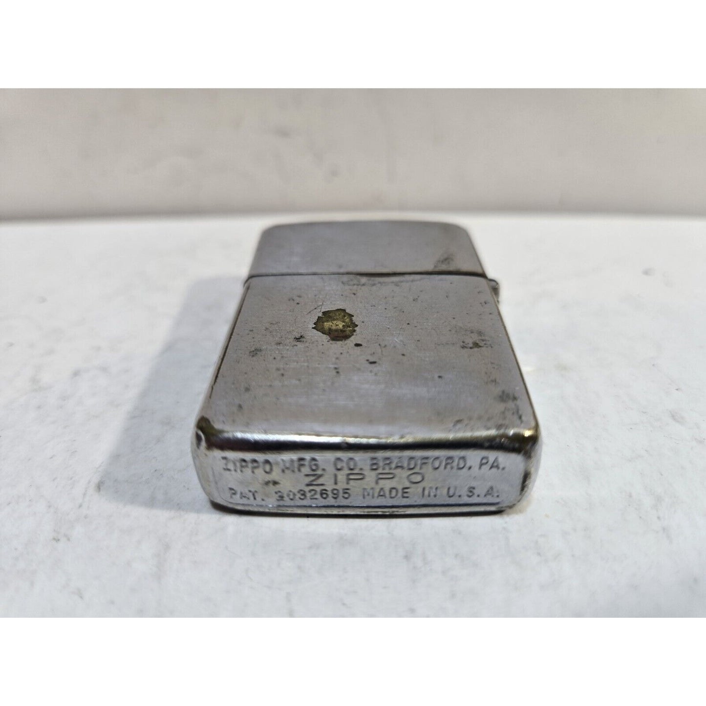 Vintage Working B F GOODRICH Zippo Lighter Pat # 2032695 3 Barrel Hinge 7708/33