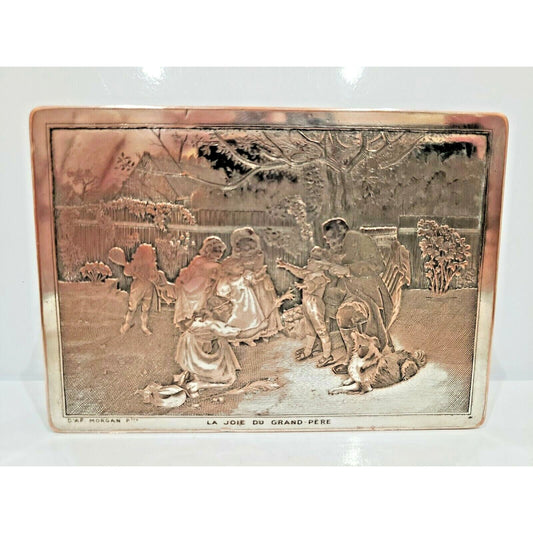 Engraved Silver Cigarette Case / Humidor, Morgan Co, Germany 383/17