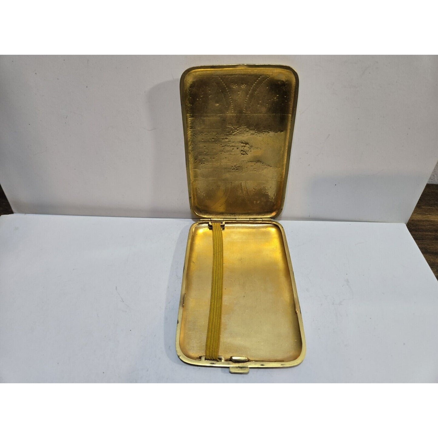 Antique Toledo Gold 24k Damascene SANTIAGO COMPOSTELA Cigarette Case 7696/2