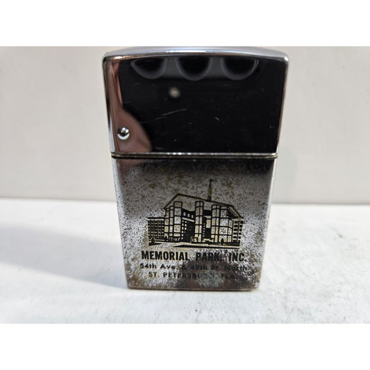Vintage Working Brown & Bigelow Wind Master Memorial Park Lighter 7070/30