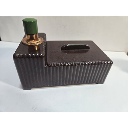 Vintage Dunhill Silent Flame Table Lighter Cigarette Box - Brown 6883/40
