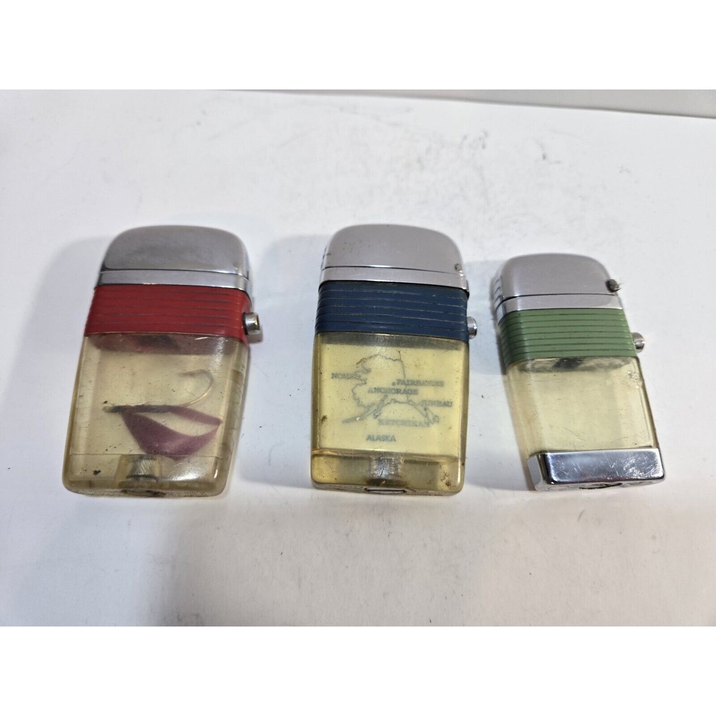 Lot of 3 Scripto VU Vintage Lighters 6991/35