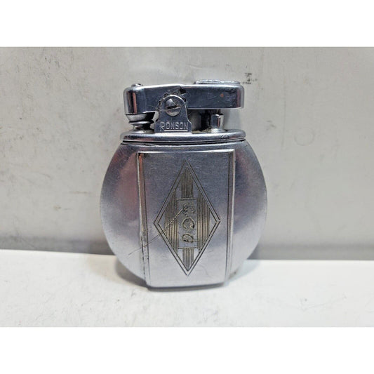 Working Vintage 1930's Art Deco Ronson Regent Jr. Silver Tone 6449/26