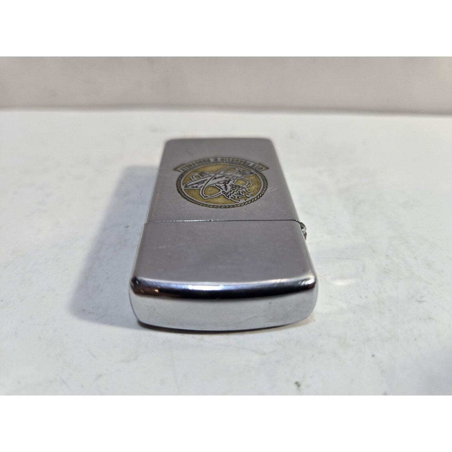 Working Vintage 1976 Zippo Slimline Lighter - USS Franklin D. Roosevelt 6946/33