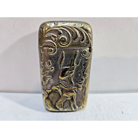 Antoque Horse RACING SPORTING GENTS 3-D Match Safe Case 7295/31