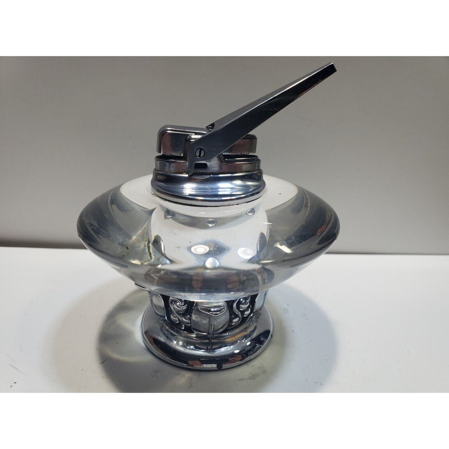 Working Vintage Ronson NORDIC Table Lighter Silver 6673/13