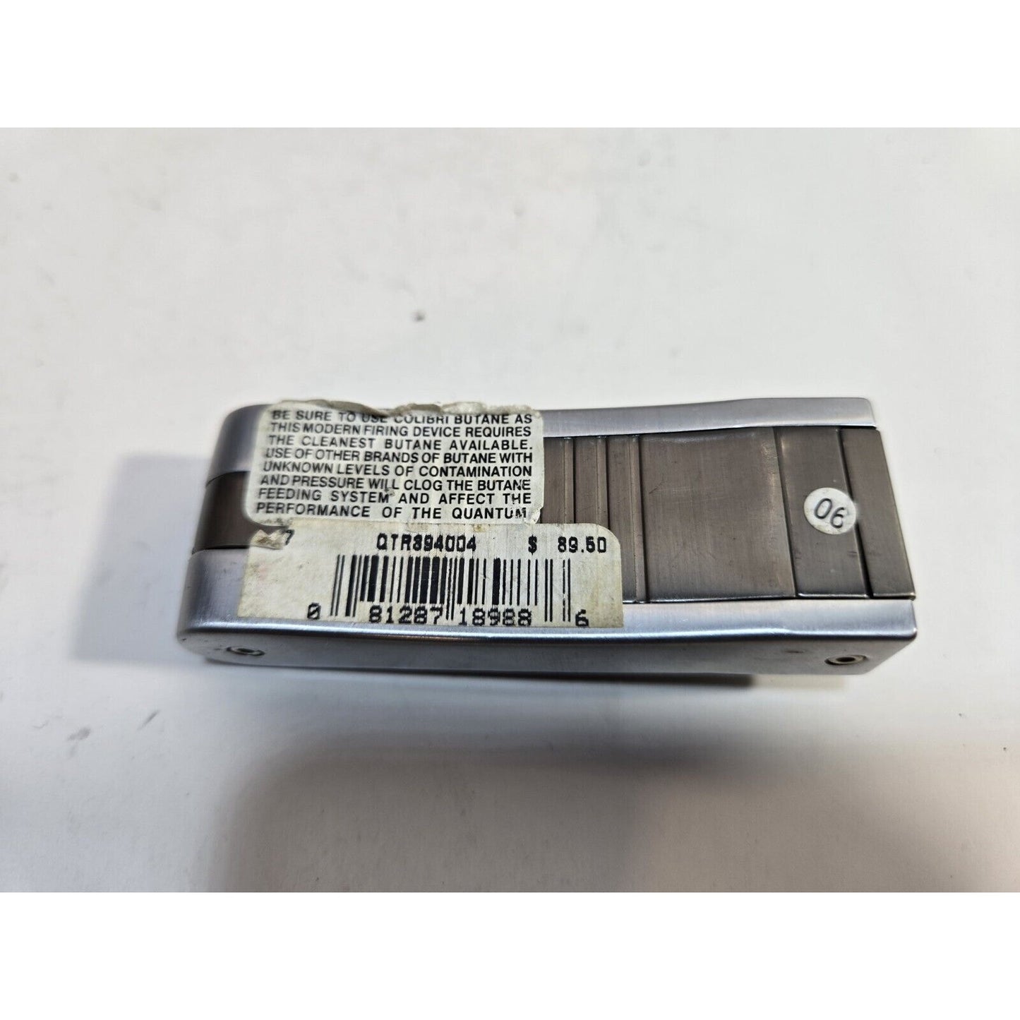 WORKING COLIBRI Dual Flame TORCH Silver, Gray Tone LIGHTER 6918-20/36