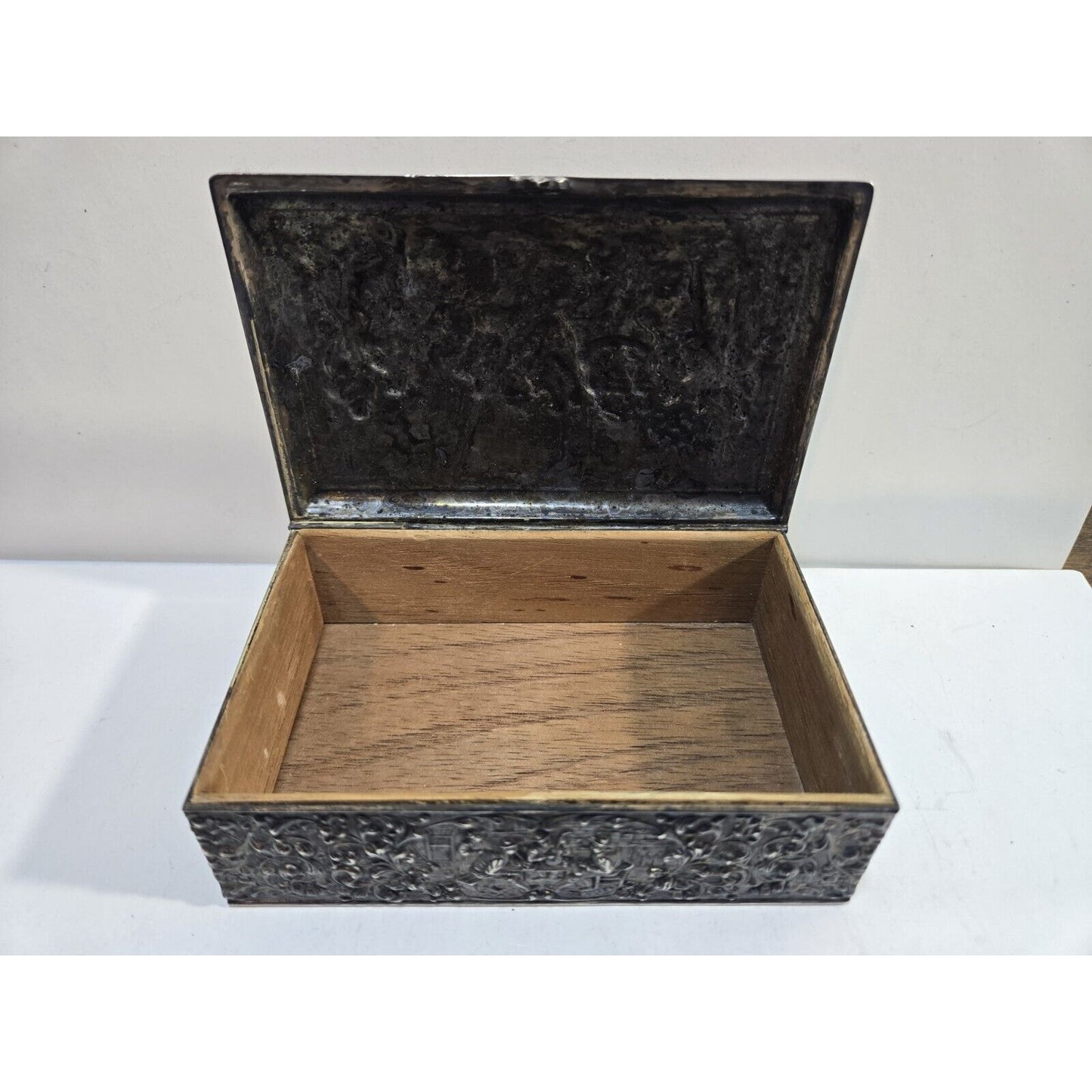 Vintage Cigarette, Cigar Dutch Silver Plated Case 5 x 3" 7713/20