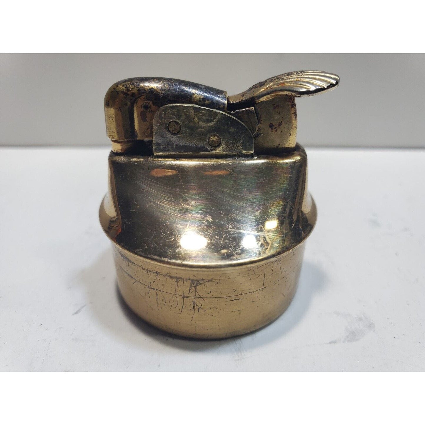Vintage Working EVANS Brass Table Lighter INSERT Fits 1 1/2" Round Base 6685/22