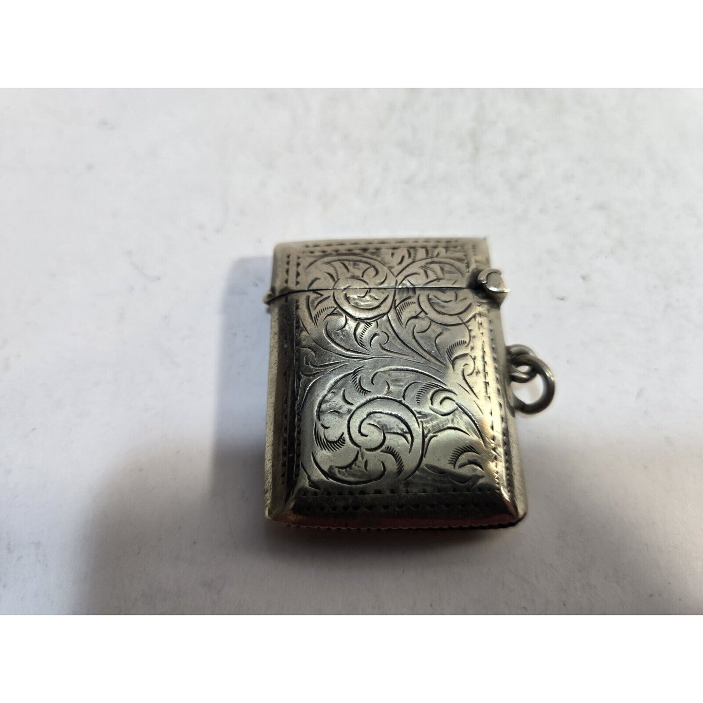 Vintage Ornate Silver Match Safe / CASE / Vesta / Holder 7288/31