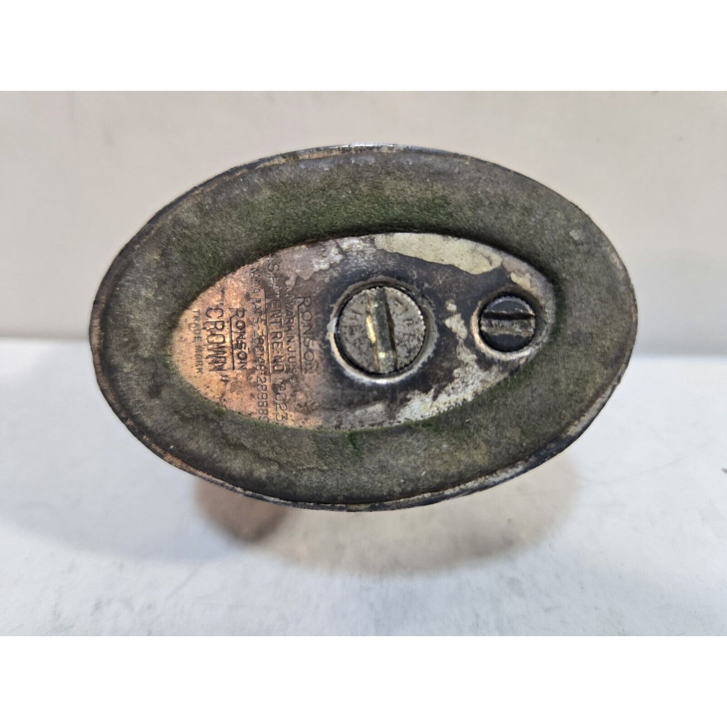 VINTAGE WORKING Ronson CROWN Silver Table Lighter 7712/13