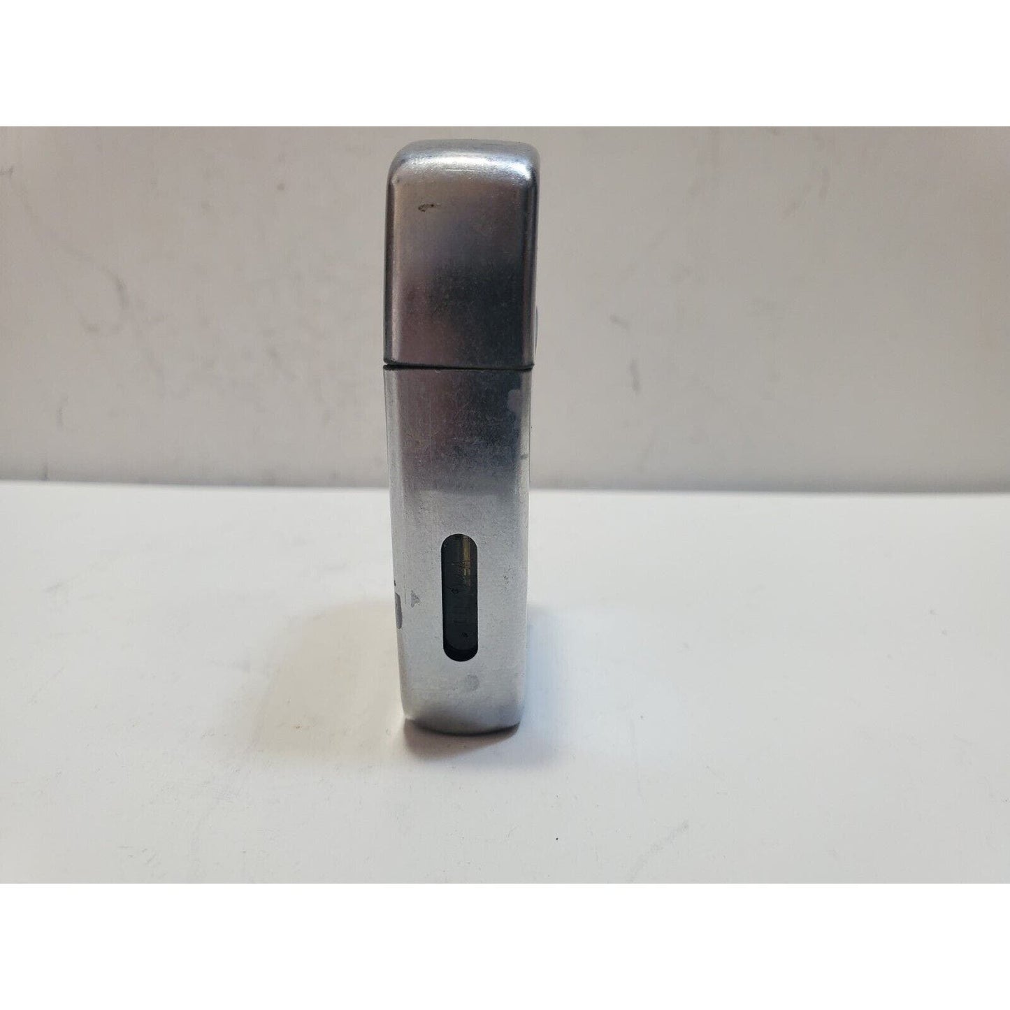 Working Vintage 2005 Zippo Blu Classic Chrome Butane Lighter 6319/33