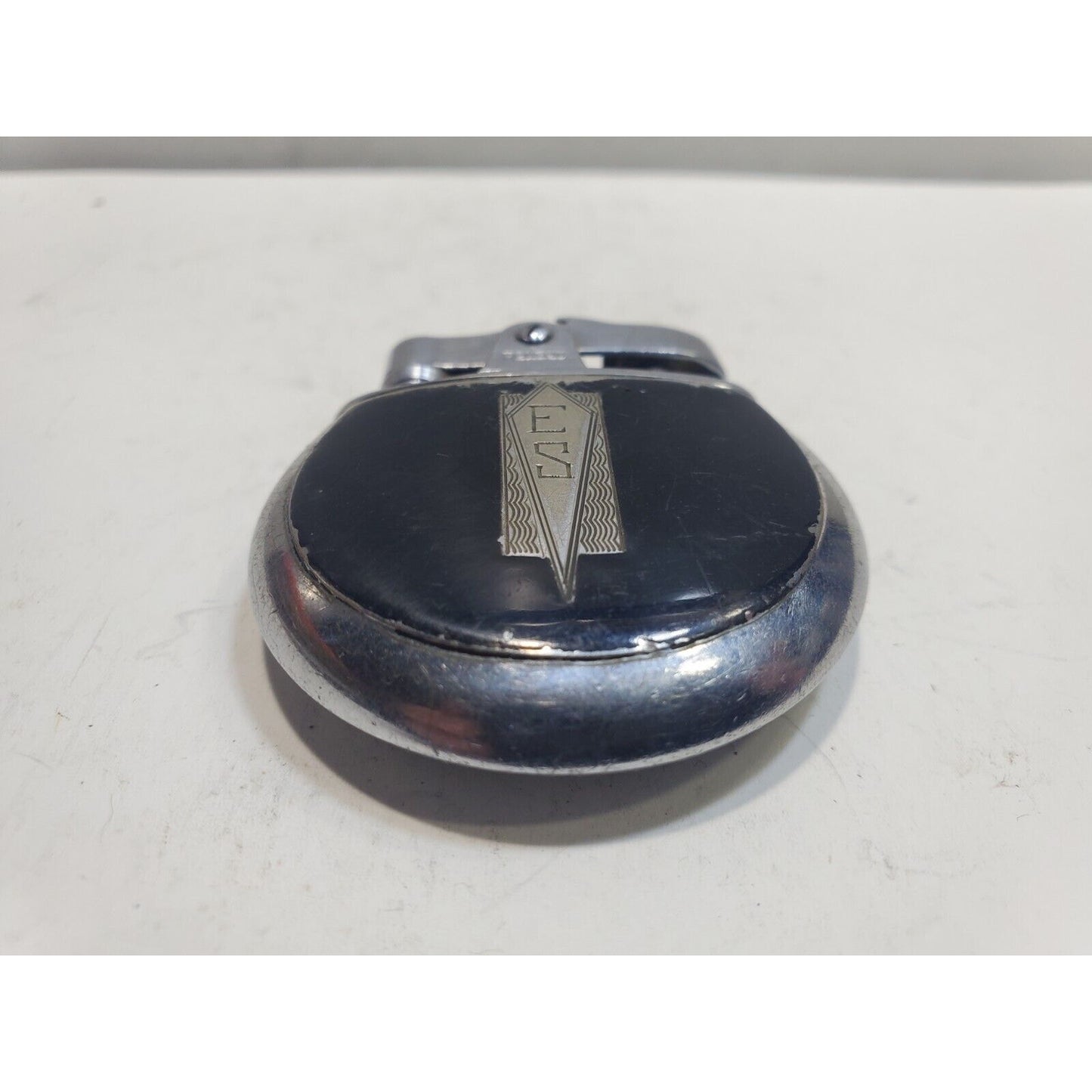 Vintage Working 1930's Ronson Rondette Enamel & Silver Tone Lighter 6439/26