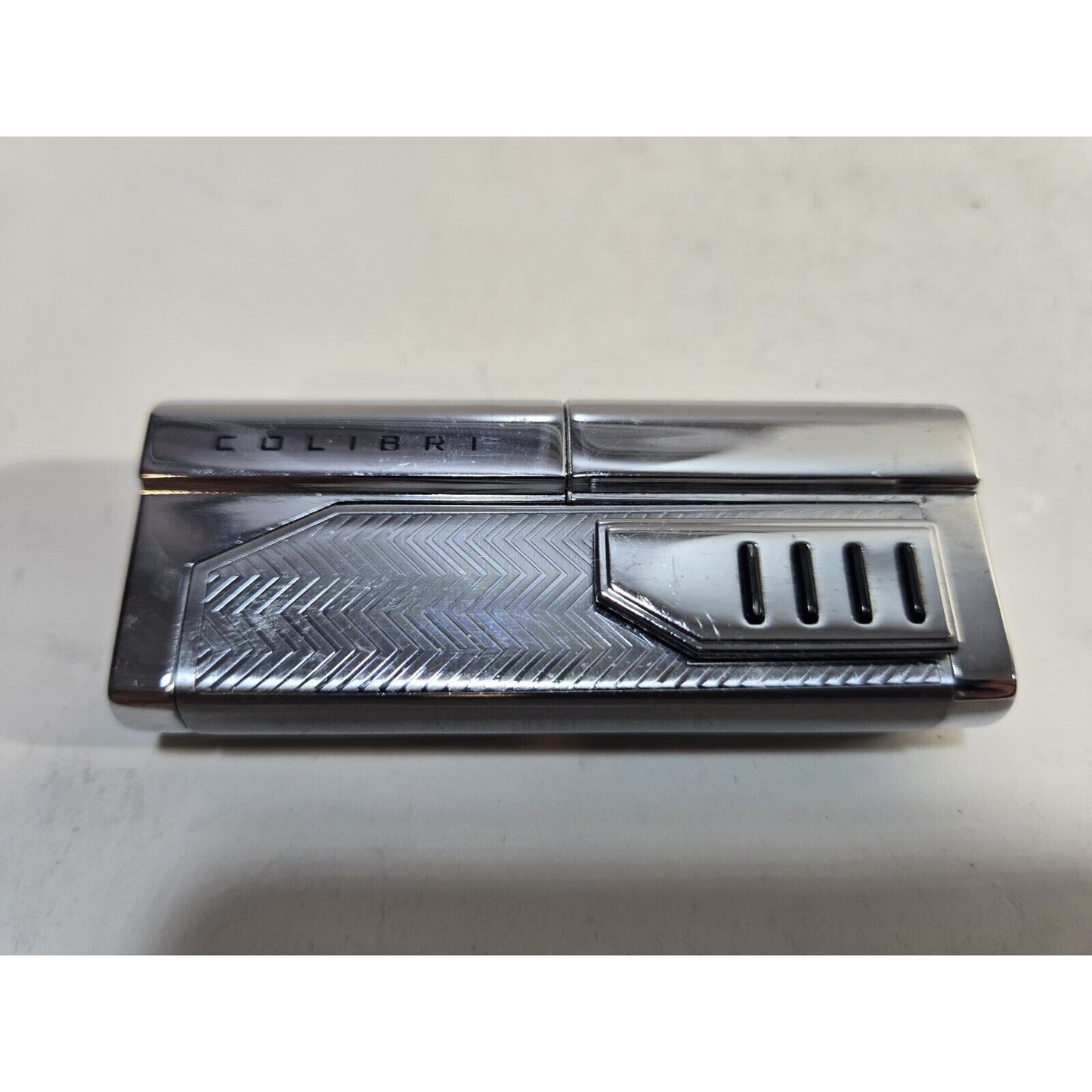 WORKING COLIBRI Torch Silver Tone Dual Cigar Puncher LIGHTER 6971/36