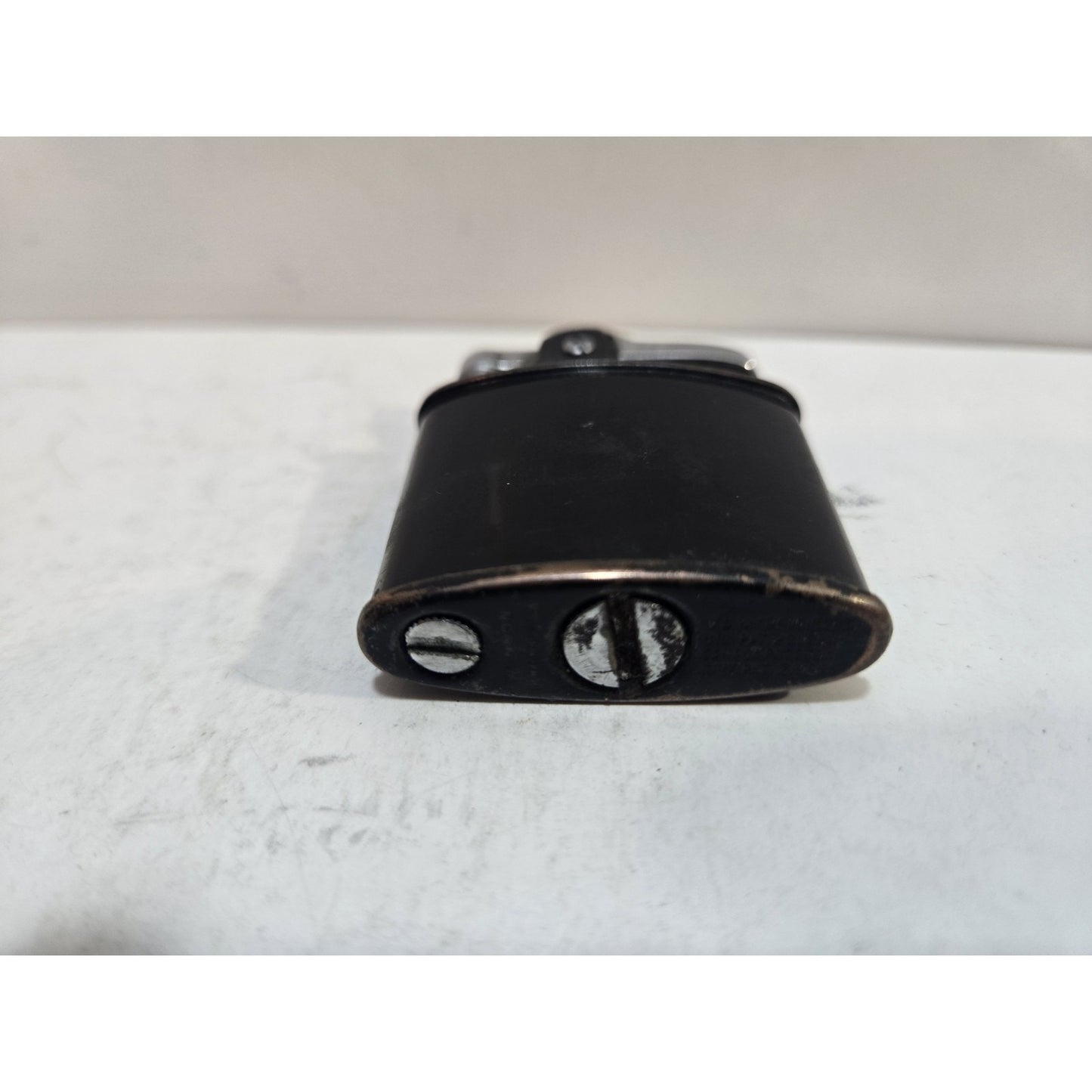 RARE! WWII VINTAGE WORKING BLACK RONSON STANDARD MILITARY LIGHTER, WARTIME 6079