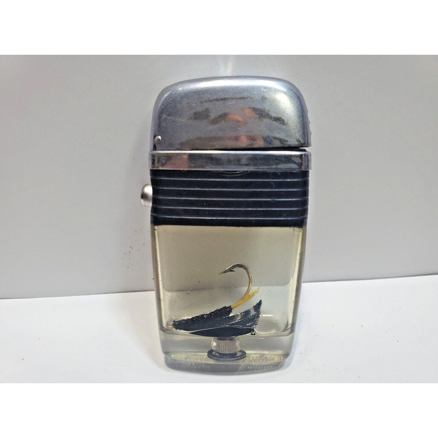 Pipe Working Vintage Scripto Vu Lighter Fly Fishing Hook Lure 6537/29
