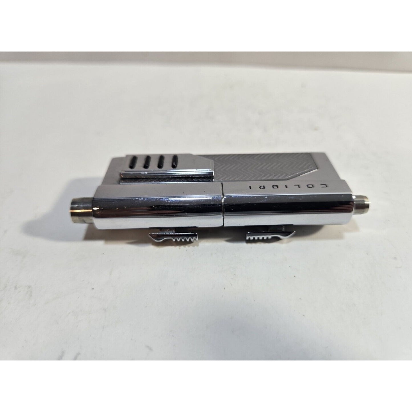 WORKING COLIBRI Torch Silver Tone Dual Cigar Puncher LIGHTER 6971/36