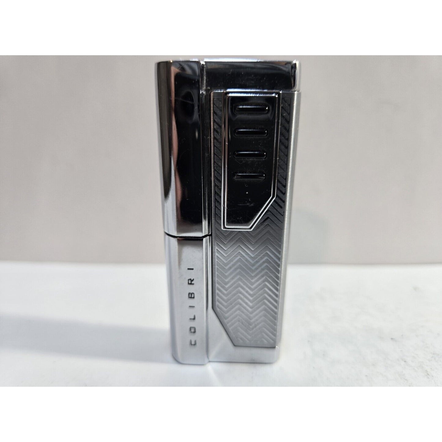 WORKING COLIBRI Torch Silver Tone Dual Cigar Puncher LIGHTER 6971/36