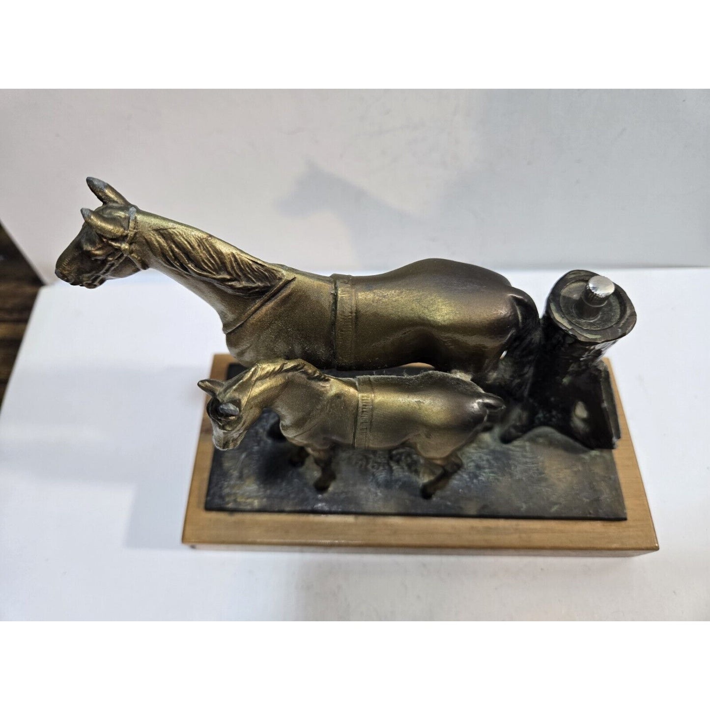 Vintage 1900s Austria Cold Painted Horses Hunting Striker Lighter 7719/40