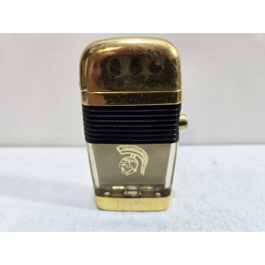 Working Vintage Trojan Spartan Centurion Helmet Scripto Vu Lighter 7129/29