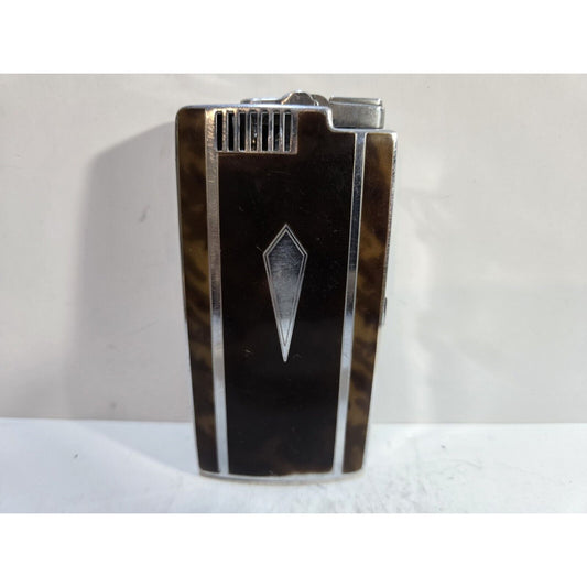 Vintage Working Ronson Pal Cigarette Case Enamel Silver Tone LIGHTER 6819/14