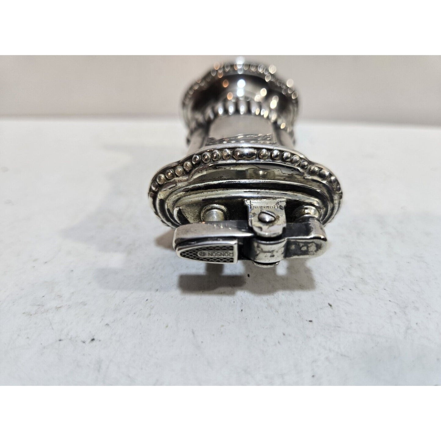 Vintage Working Ronson Mayfair Silverplate Table Lighter 1950s 7395/13