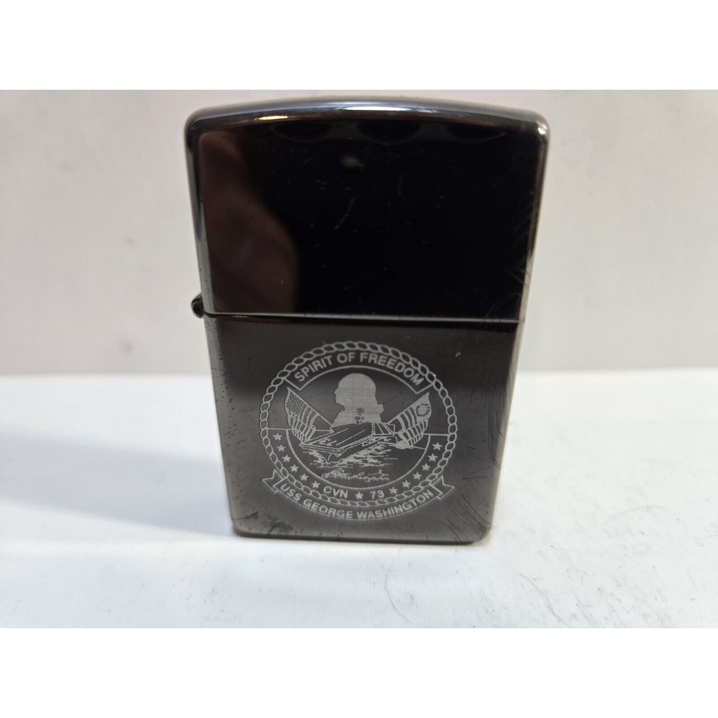 Vintage Working US Navy USS GEORGE WASHINGTON CVN-73 Zippo Lighter 6848/33