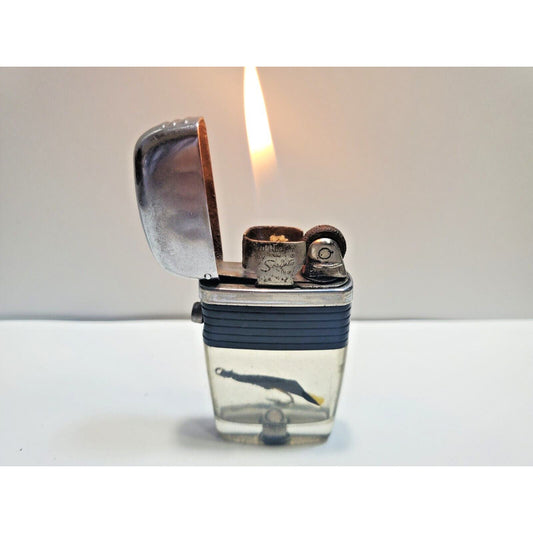 Working Vintage Scripto Vu Lighter Fly Fishing Hook Lure 6532/29
