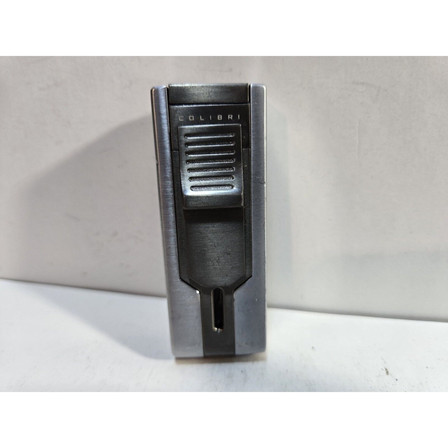 WORKING COLIBRI Dual Flame TORCH Silver, Gray Tone LIGHTER 6918-20/36