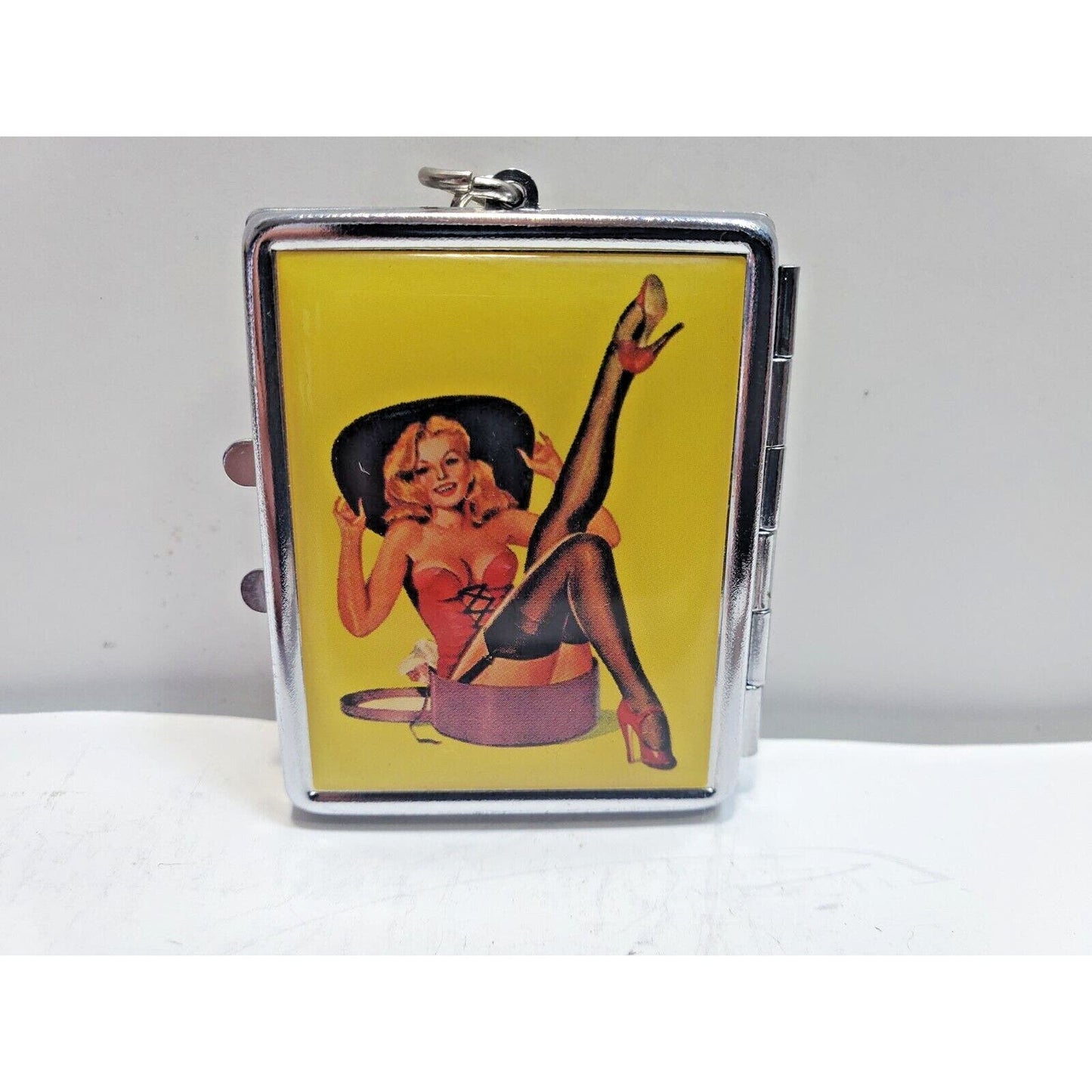 Vintage Pinup Girl Photo, Mirror Case Risque 2 x 1 1/2" 6552/3