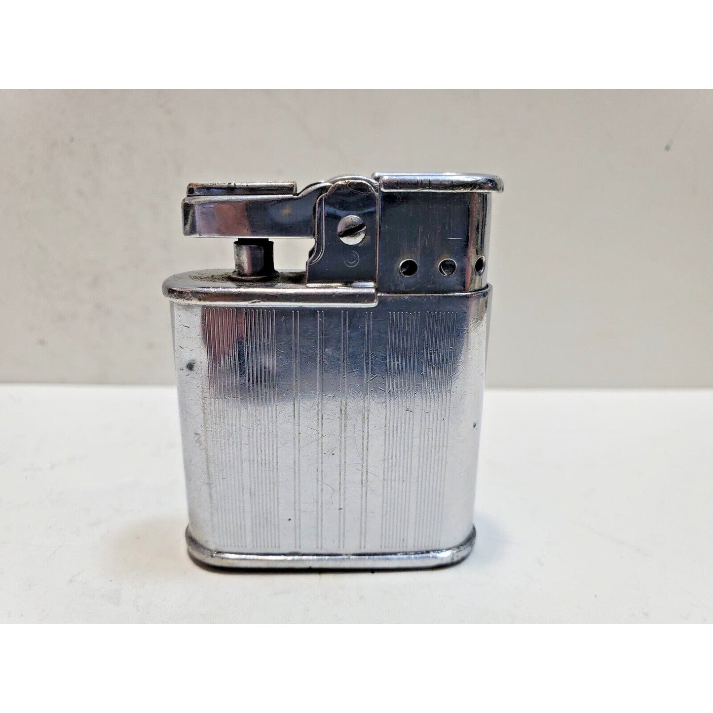 VINTAGE WORKING RONSON WHIRLWIND SILVER Tone LIGHTER 6414/26
