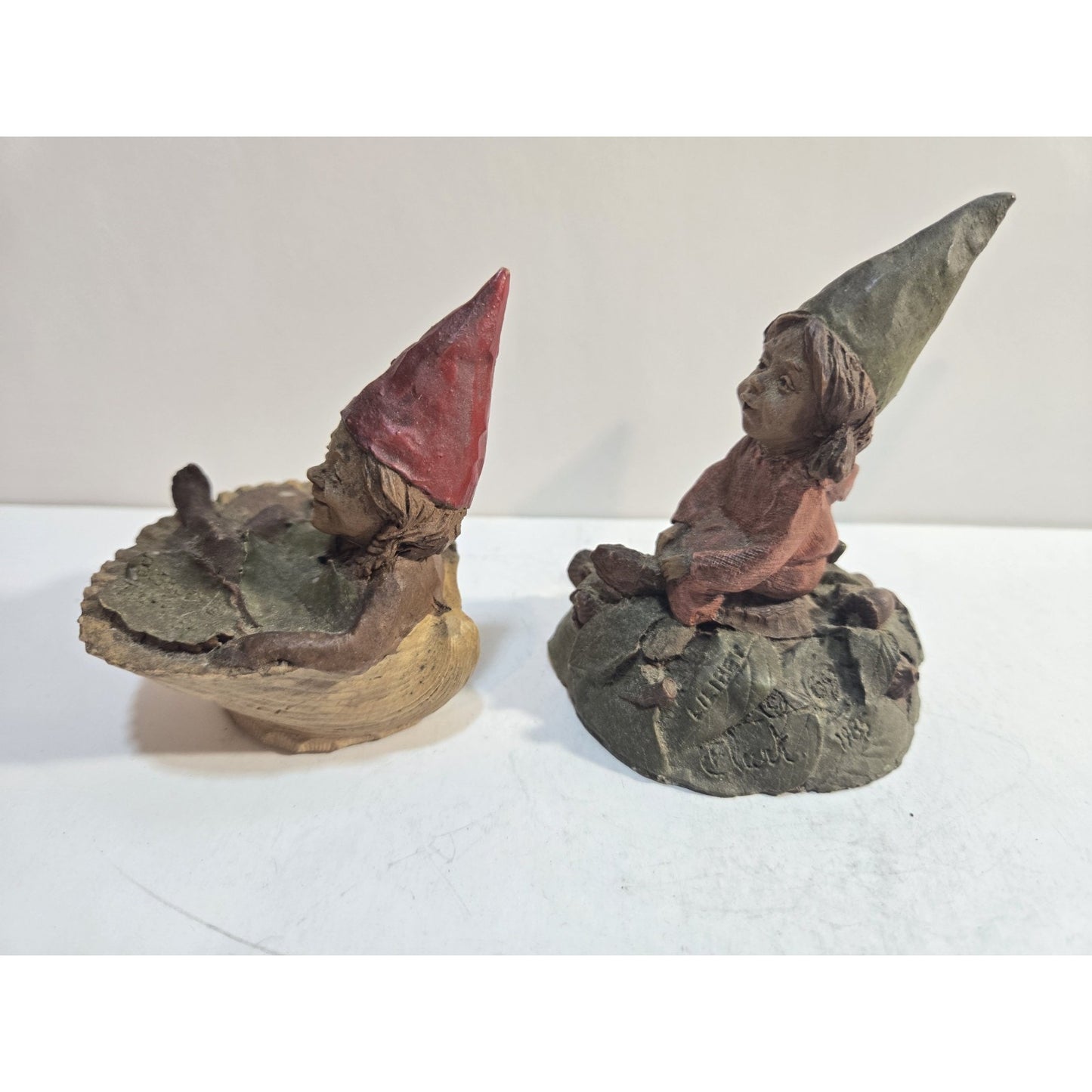 Lot 2 Vintage Tom Clark Gnome Figurines