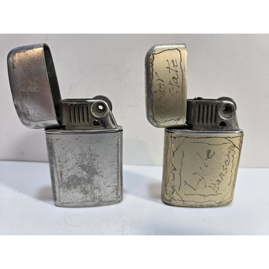 Lot 2 Vintage Working Ronson Typhoon Lighters 6837/26