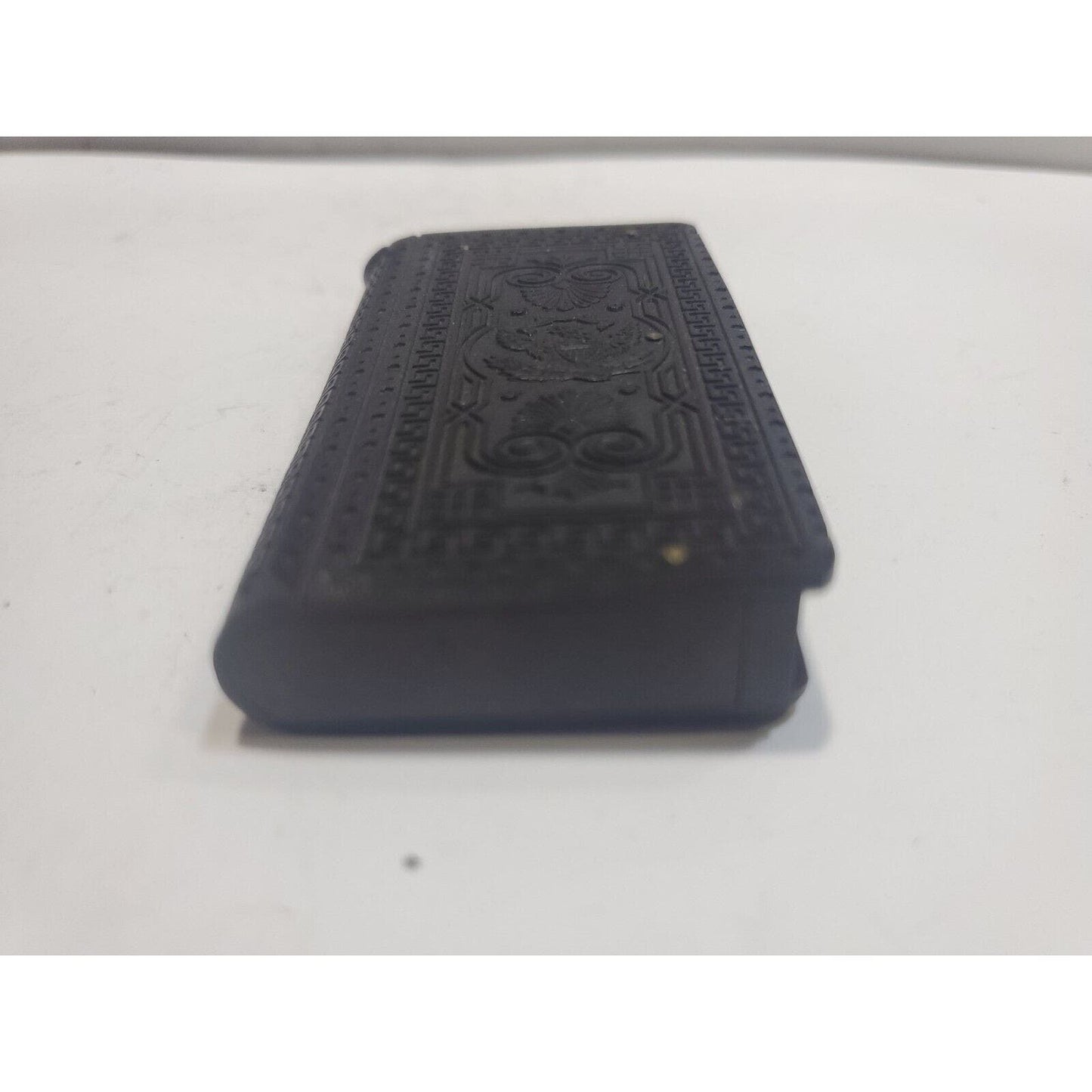 Vintage Black Plastic Match Safe / CASE / Vesta / Holder 6368/31