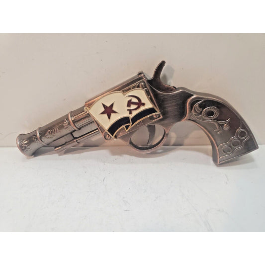 Vintage Working Pistol Gun BUTANE Lighter 2 1/2" Keychain Fob 6276/28