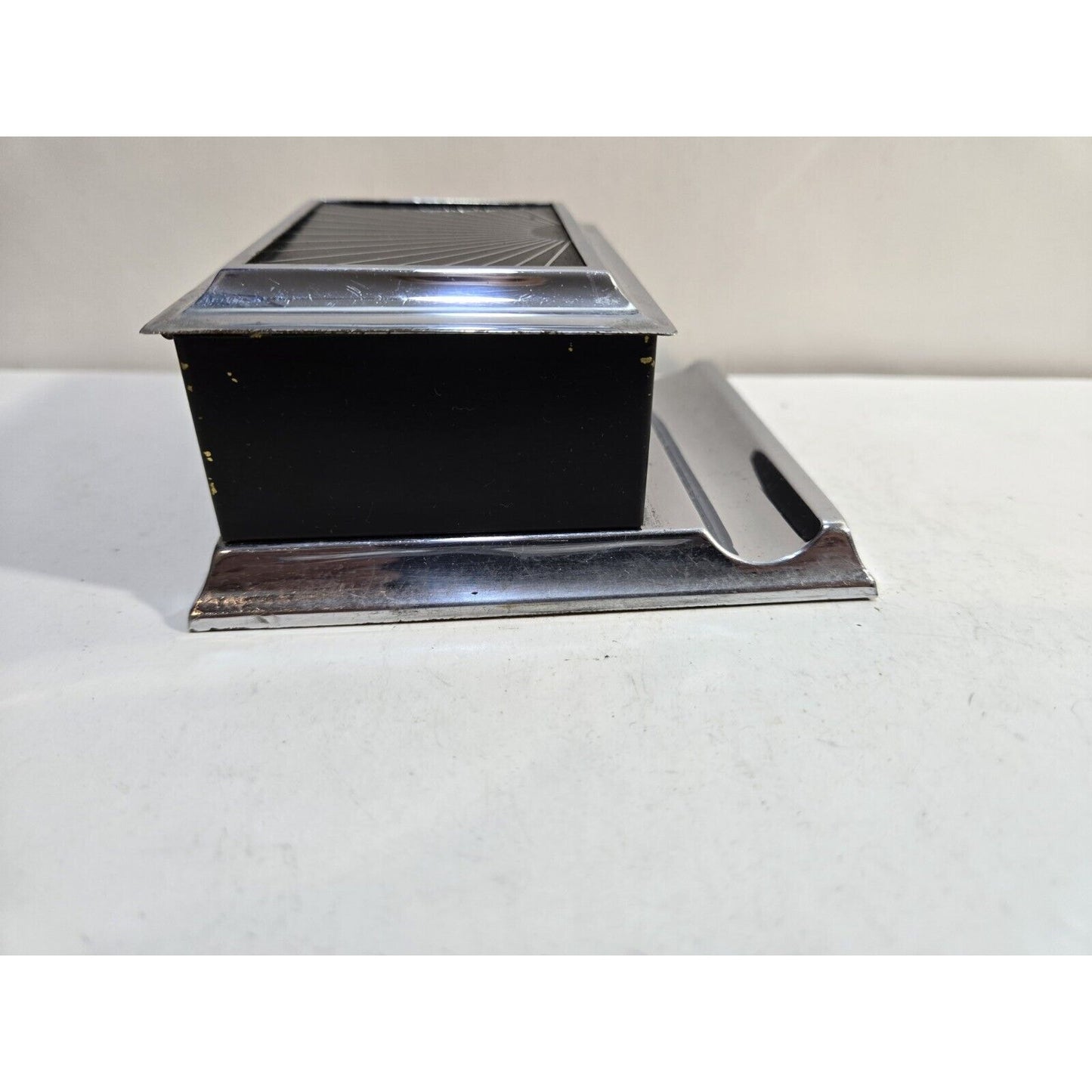 Vintage Art Deco Enamel & Silver Tone Cigarette Dispenser Box, Case 7265/40