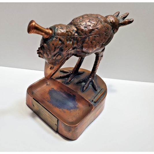 Vintage Ronson Art Metal Works Striker Table Lighter Pelican Bird 6511/13