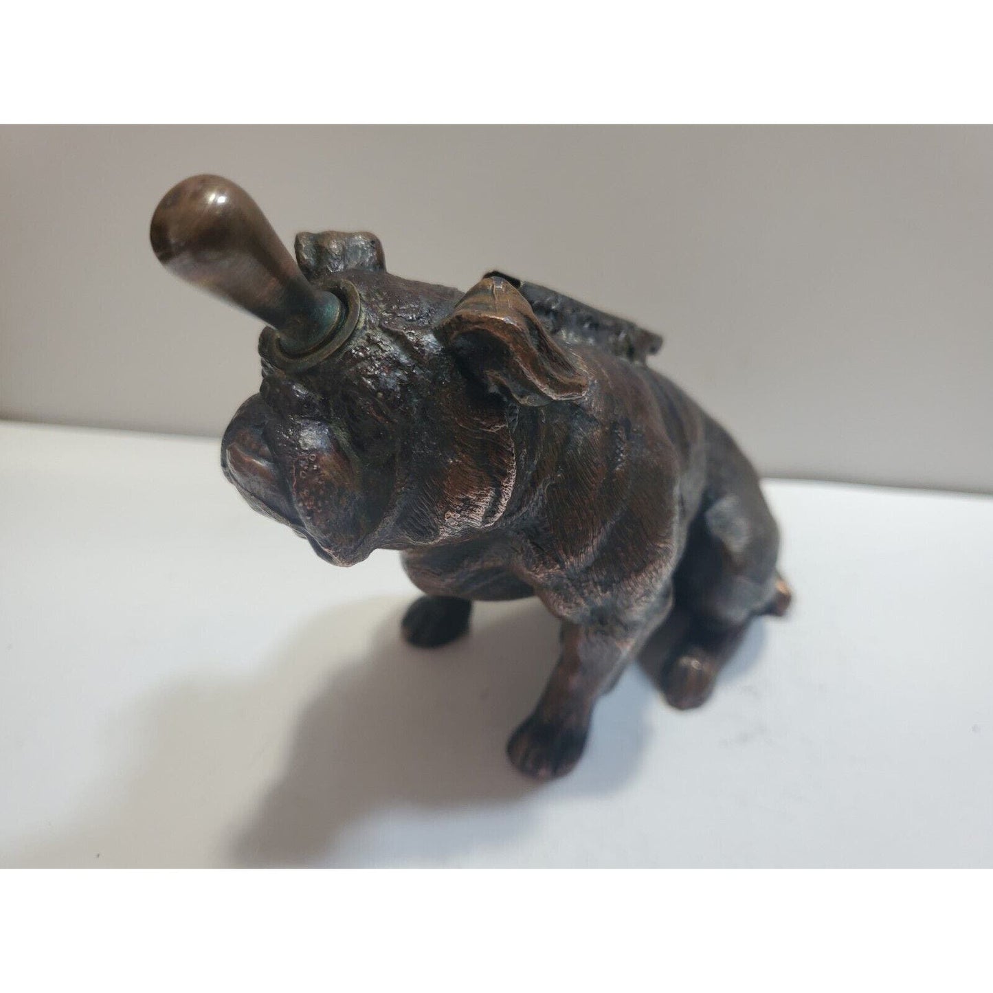 Vintage Bulldog Lighter Ronson Art Metal Works 1930s Original Striker 6764/13