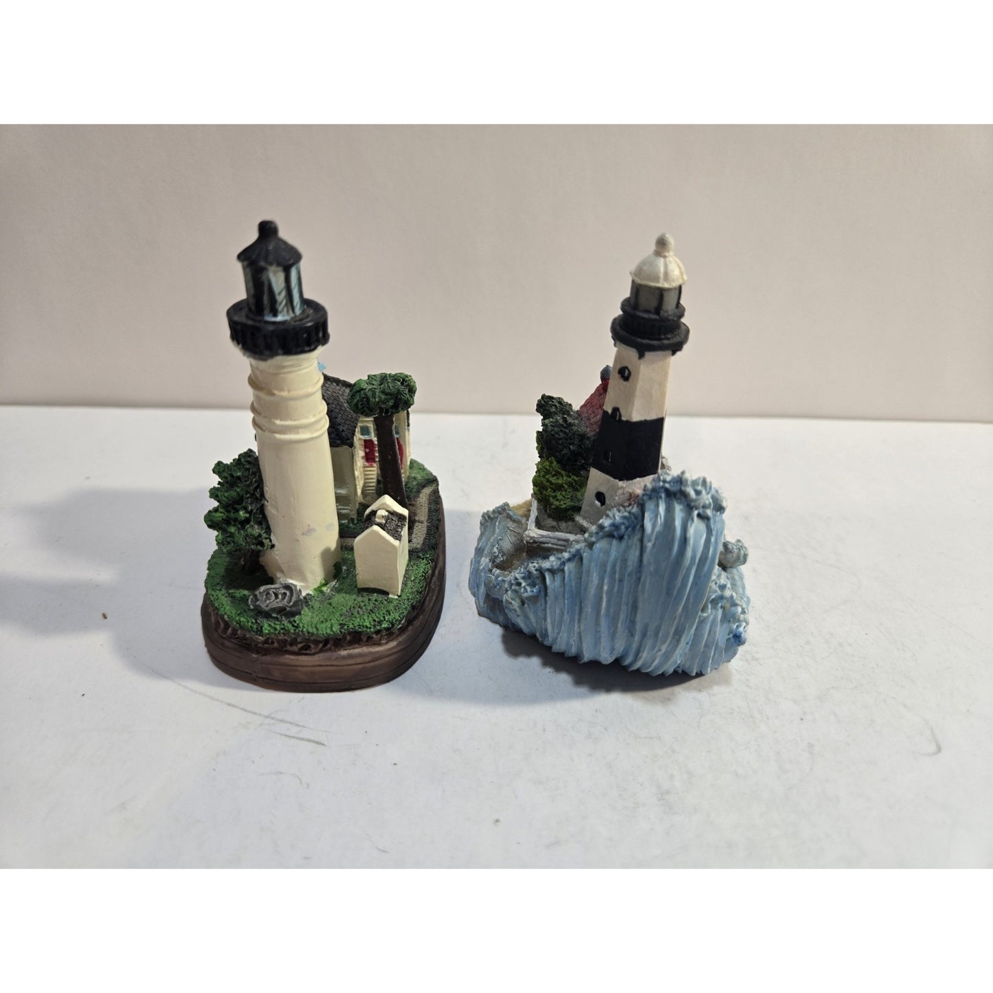 Lot Of 2 Ceramic Lighthouse Figurines