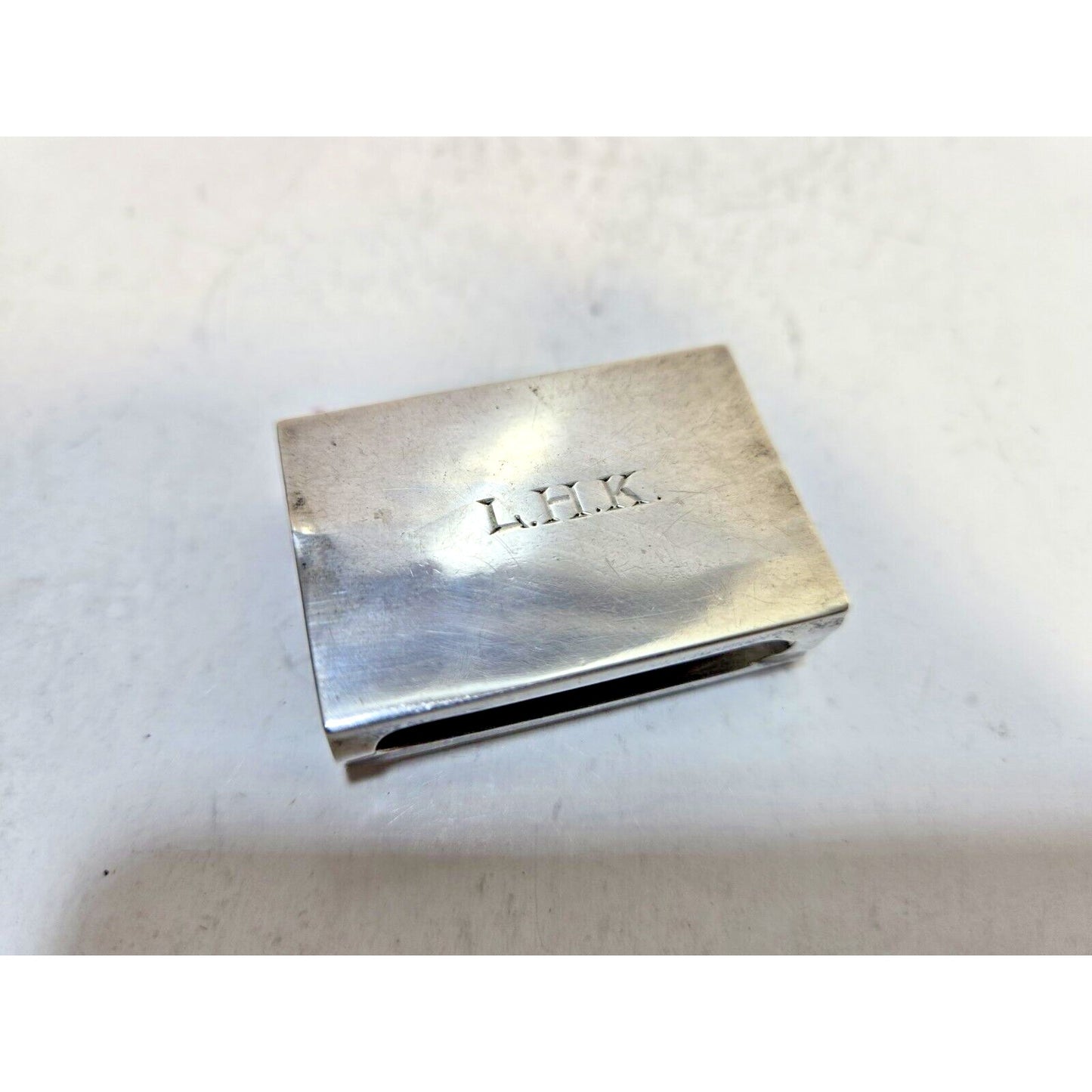 WEBSTER STERLING SILVER MATCHBOX MATCH BOX SAFE HOLDER CASE 6802/3