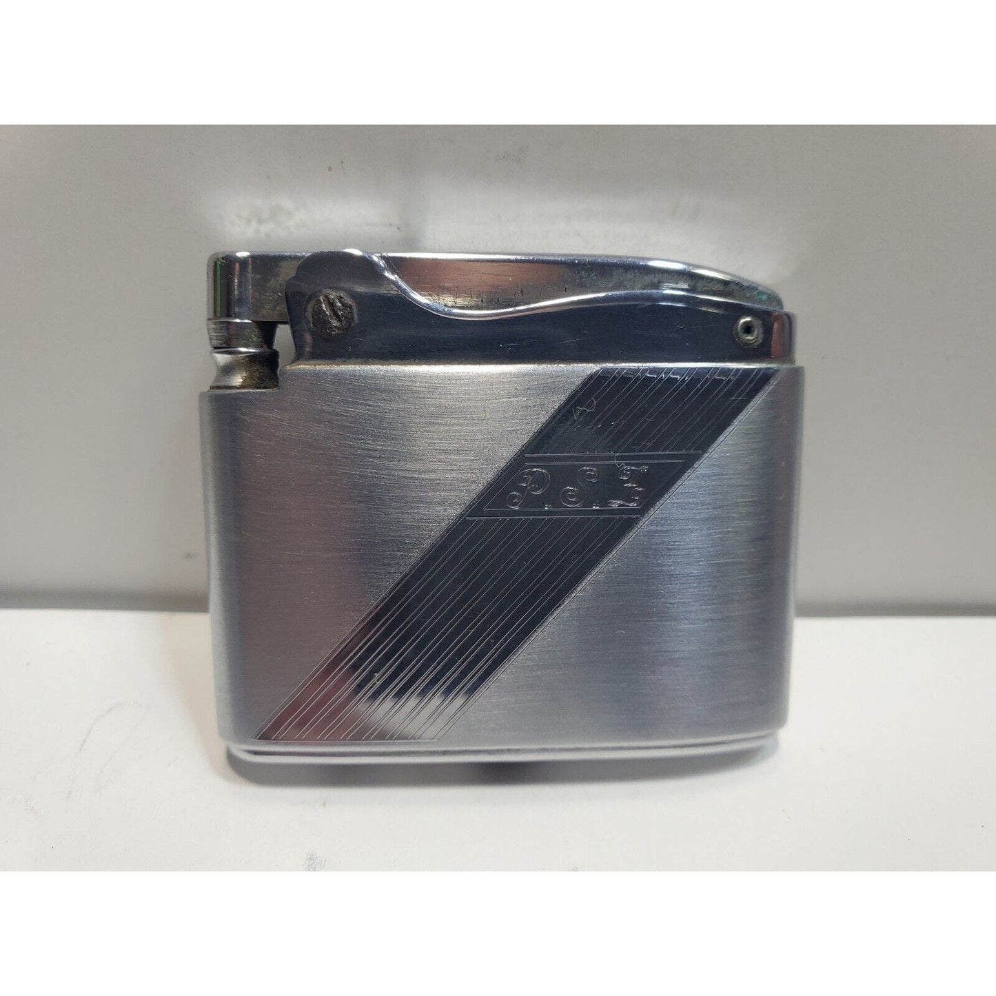 Vintage Working Ronson ADONIS Silver Tone Lighter 6672/26