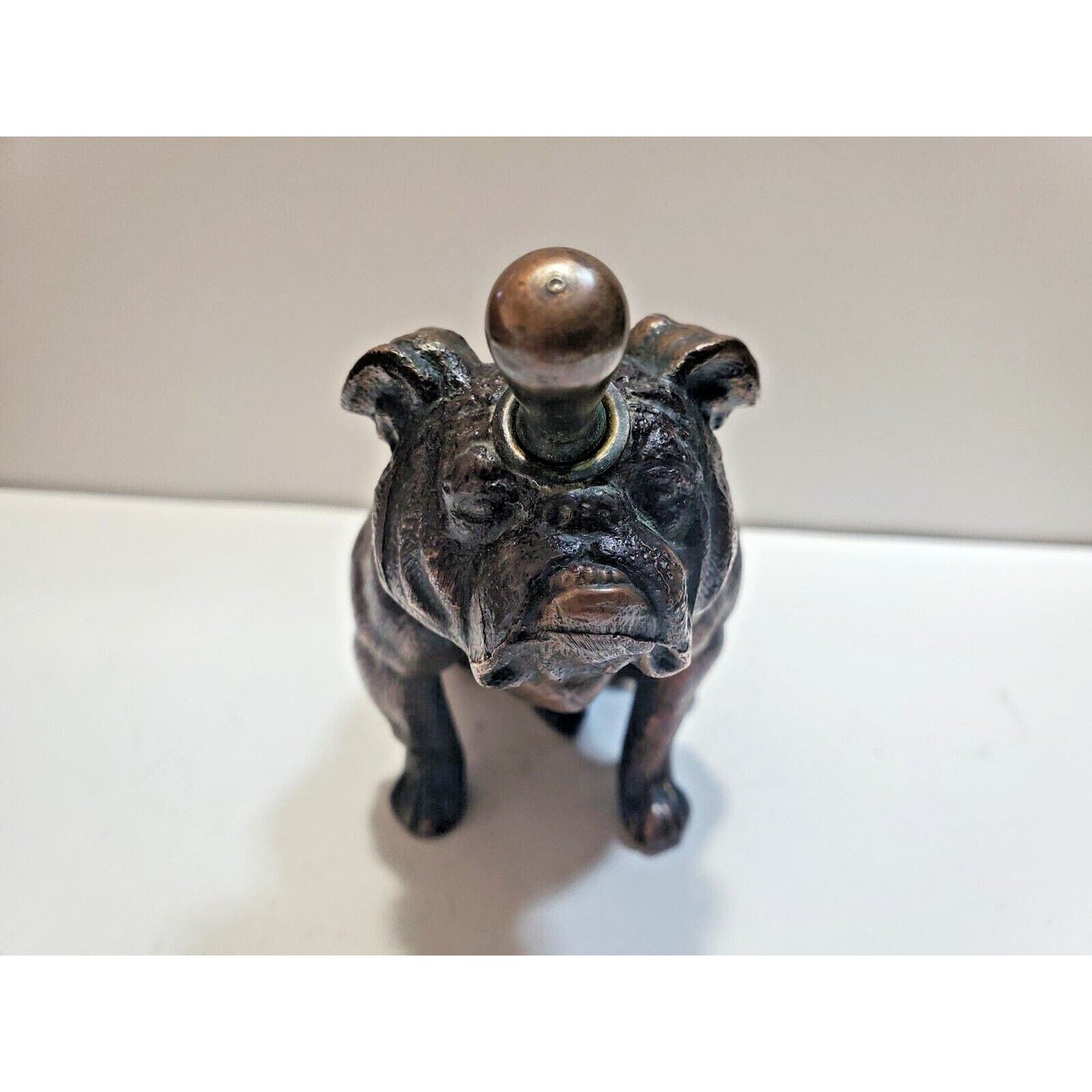 Vintage Bulldog Lighter Ronson Art Metal Works 1930s Original Striker 6764/13