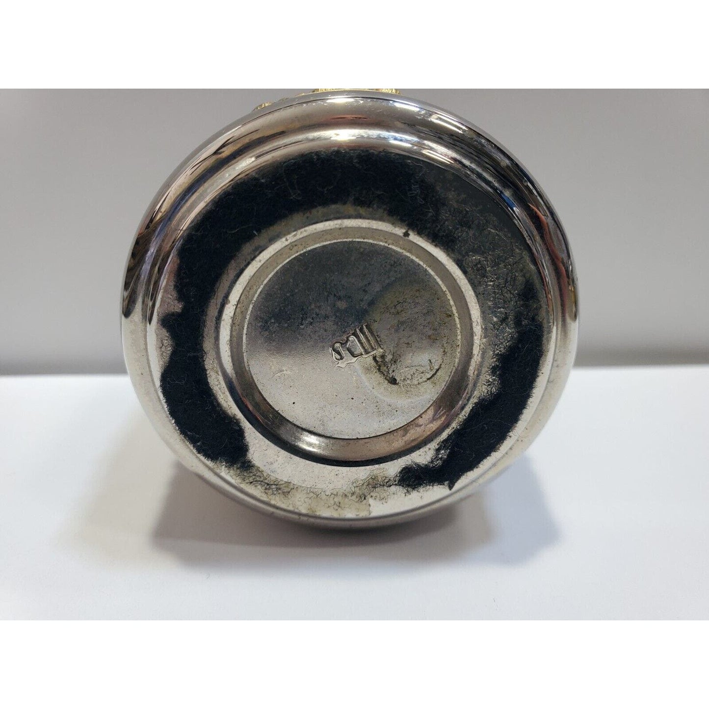 Working 1960s Erhard & Sohne Brass Cigarette Lighter Decorated with Cherubs