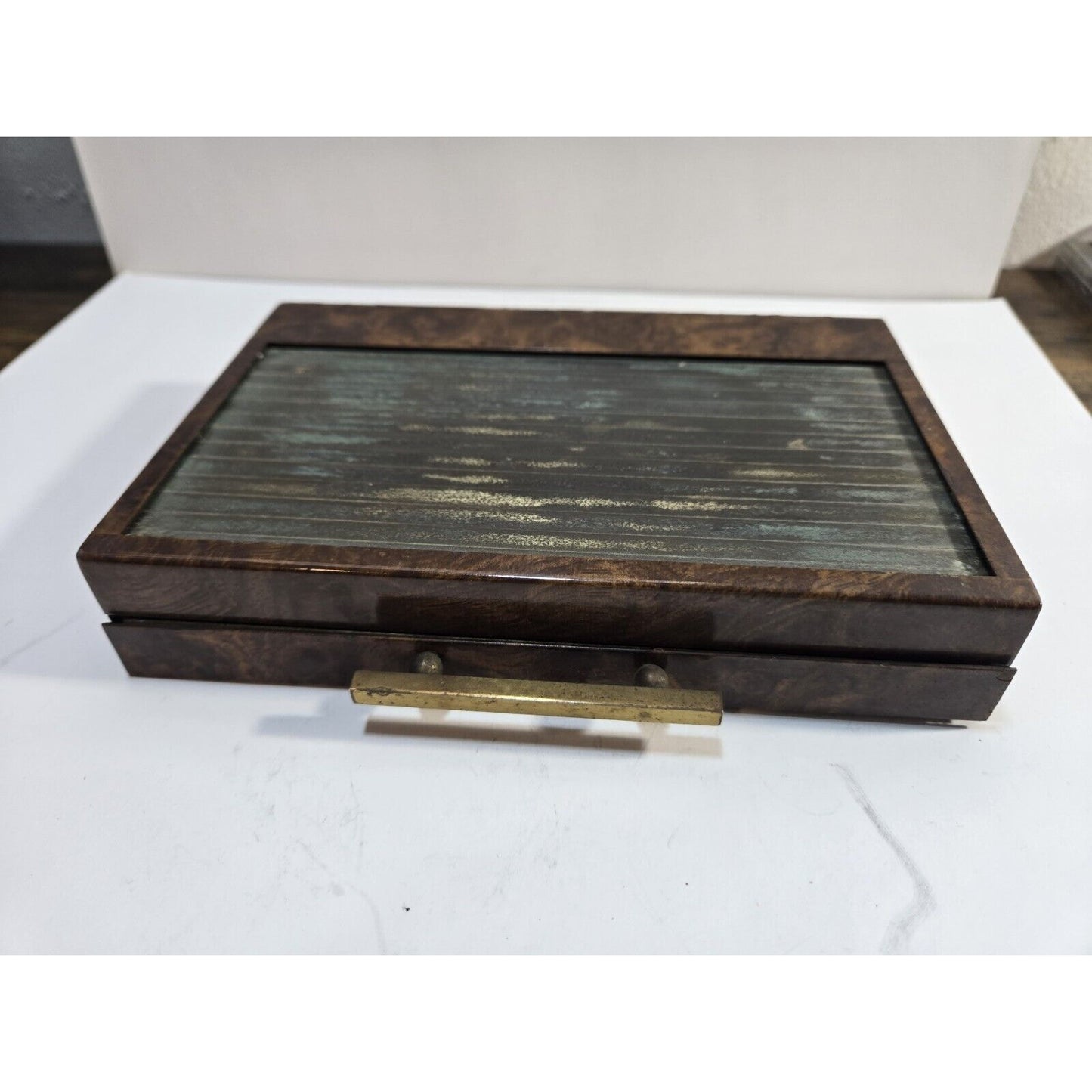 Vintage Ronson Art Deco Roll-top Cigarette Dispenser Box, Case