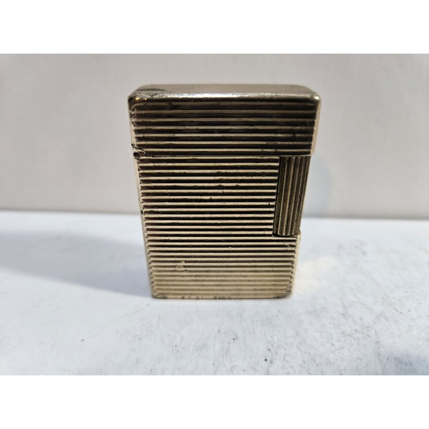 Working ST Dupont Lighter Line 1 Small- Paris, France- Gold-Plated 7064/37