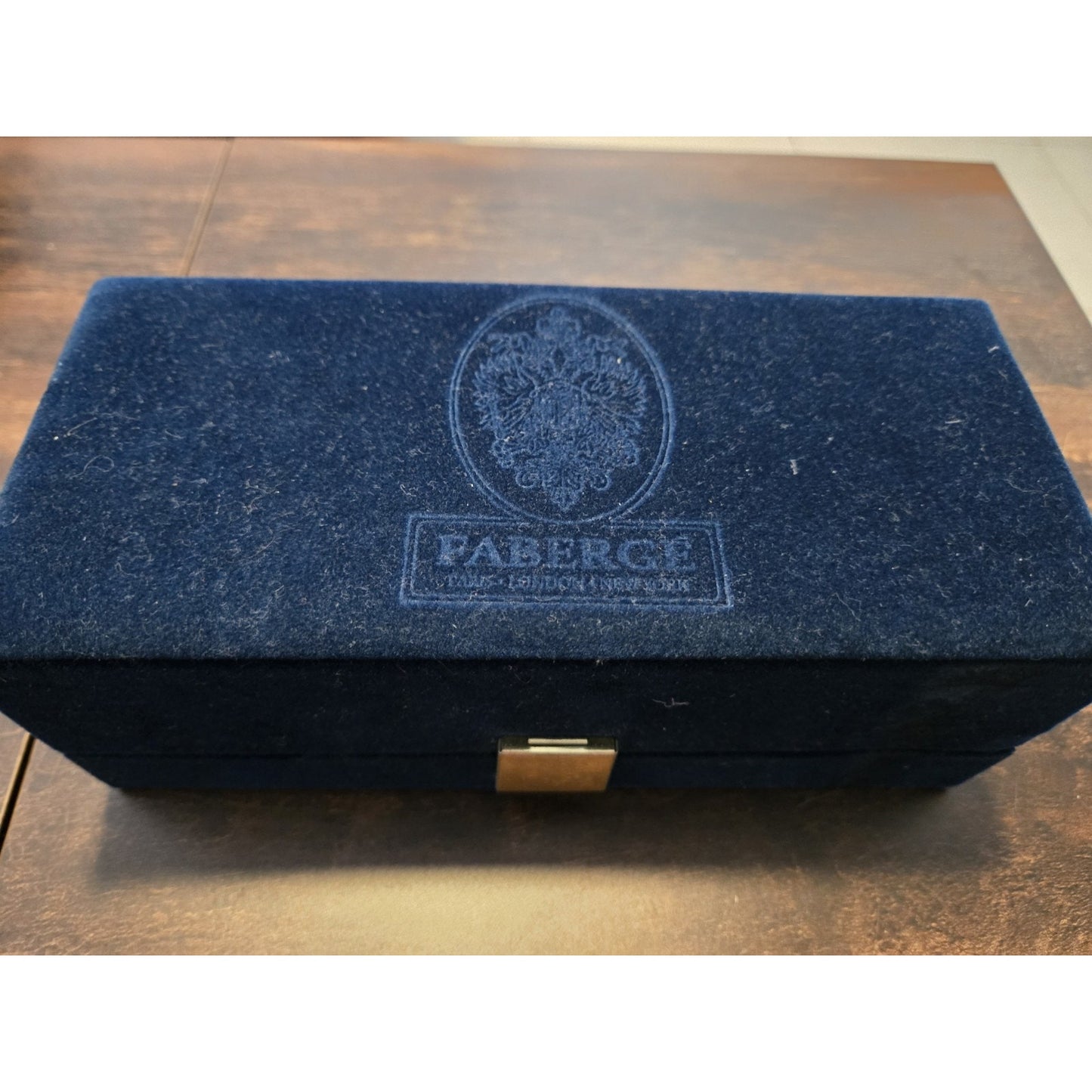 Feberge Imperial Crown Card Holder Set, New. Original box