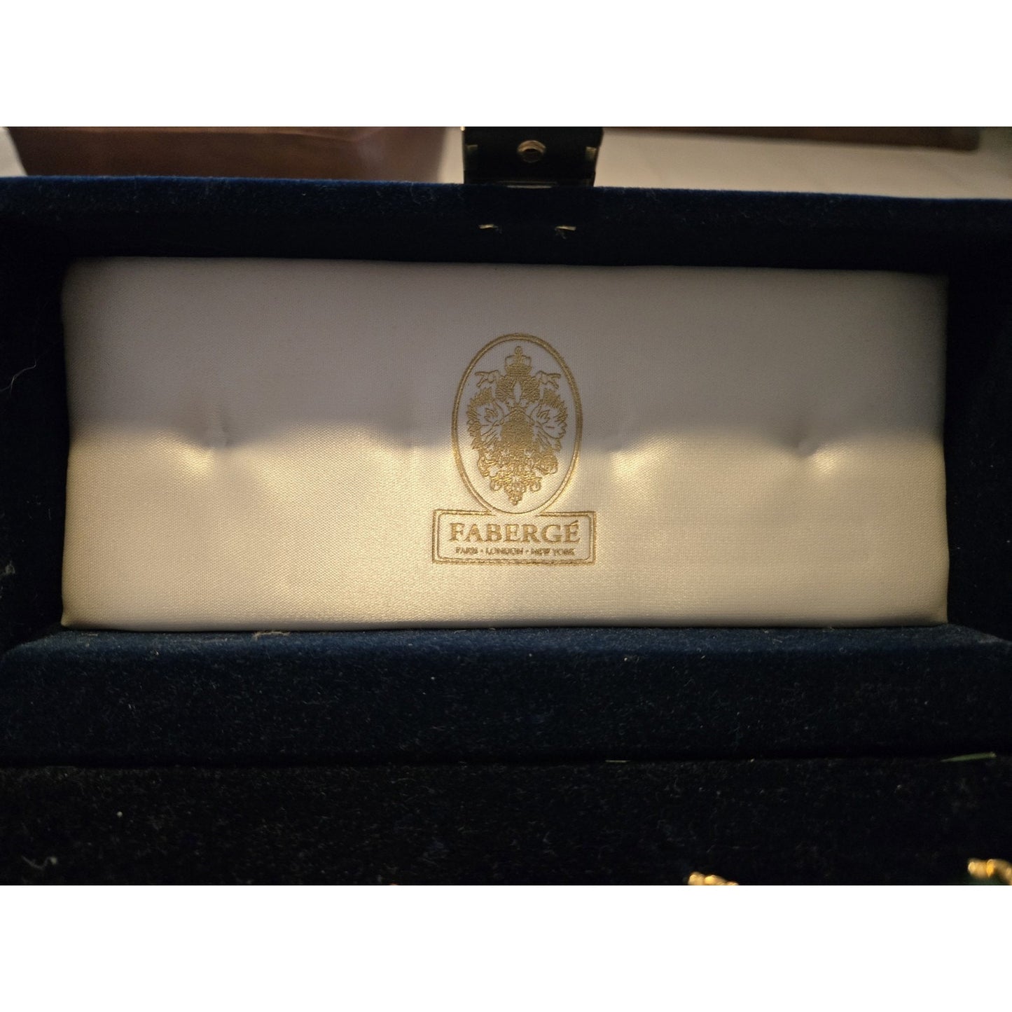 Feberge Imperial Crown Card Holder Set, New. Original box