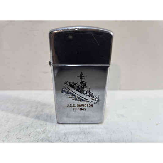 Vintage Working USS Davidson FF 1045 Zippo Lighter 7511/33